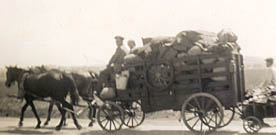 [Civilian Refugees with Wagon: 65th Infantry Division]