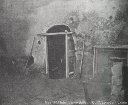 [Figure 18.--Entrance to German Two-room Dugout in a Hillside]