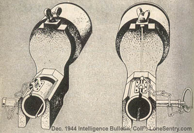 [Figure 8. These are the two types of the Model 100 (1940) grenade launcher.]