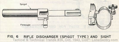 [Figure 6: Rifle Discharger (Spigot Type) and Sight]