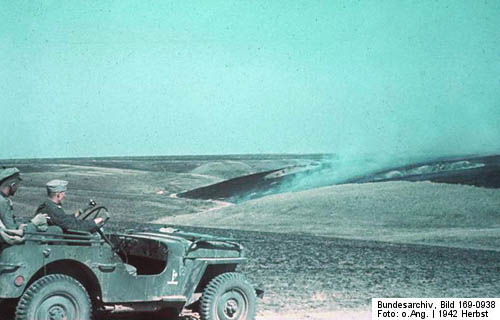 Captured Russian Jeep, Eastern Front, WW2