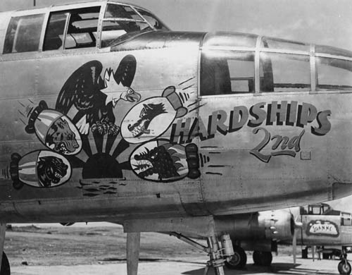 B-25 Mitchell -- Hardships 2nd -- WW2 Nose Art