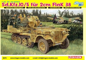 Dragon 1/35th Scale Kit No. 6676 -- Sdkfz 10/5 2cm Flak 38 Halftrack