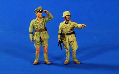 German DAK Officer Figures -- Verlinden Scale Models