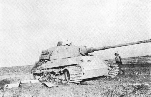 Knocked-out King Tiger (Panzer VI, Tiger II Destroyed, 1944)