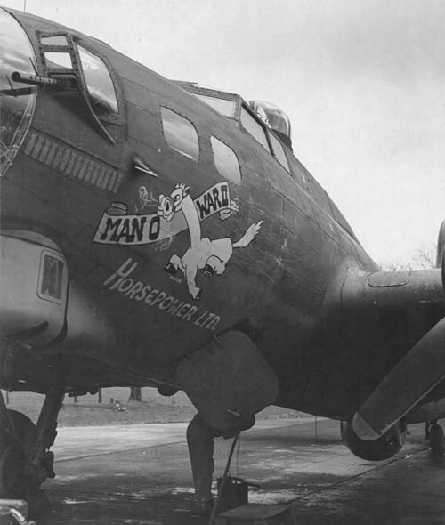 Man O War II Horsepower Ltd.  B17 Bomber Nose Art WW2