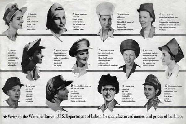 Womens Safety Caps: WW2 War Production Home Front