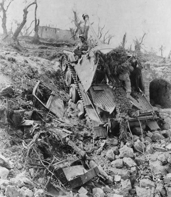 German Marder III Destroyed in Italy during World War 2