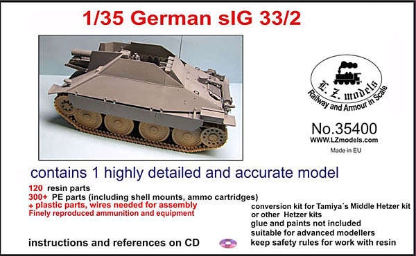 LZ Models German sIG 33/2 Jagdpanzer 38(t)