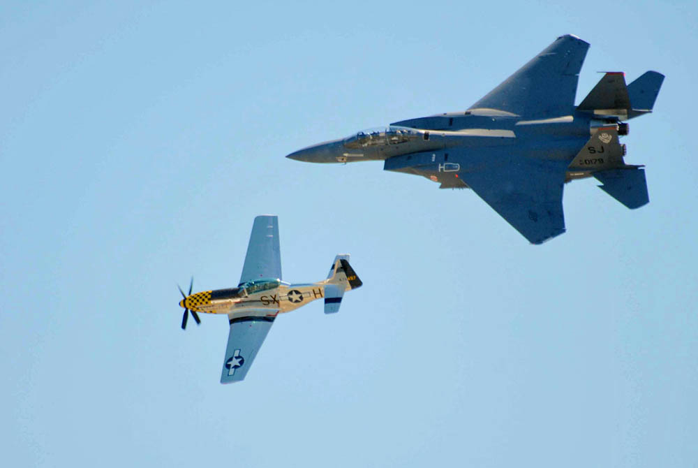 P-51 Mustang and F-15 Eagle Fighter Aircraft