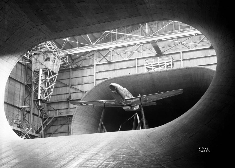 P-51 Mustang in Full-Scale Wind Tunnel at Langley