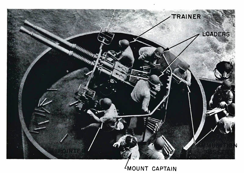 40mm twin mount and operating crew.