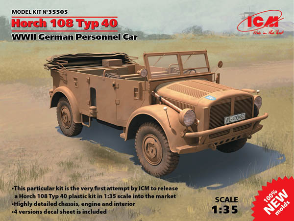 MODEL KIT No 35505 - 1:35 Horch 108 Typ 40, WWII German Personnel Car