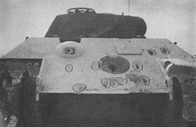 Panzer V hull holed by 90mm