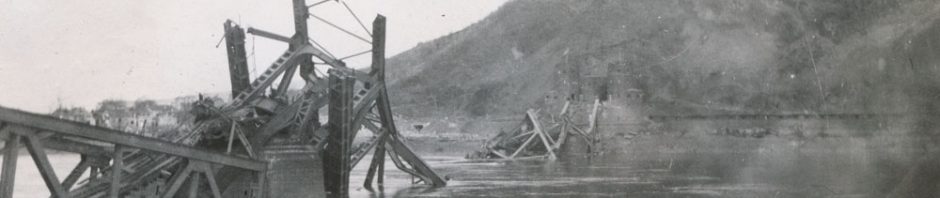 Collapsed Ludendorff Bridge at Remagen, Germany
