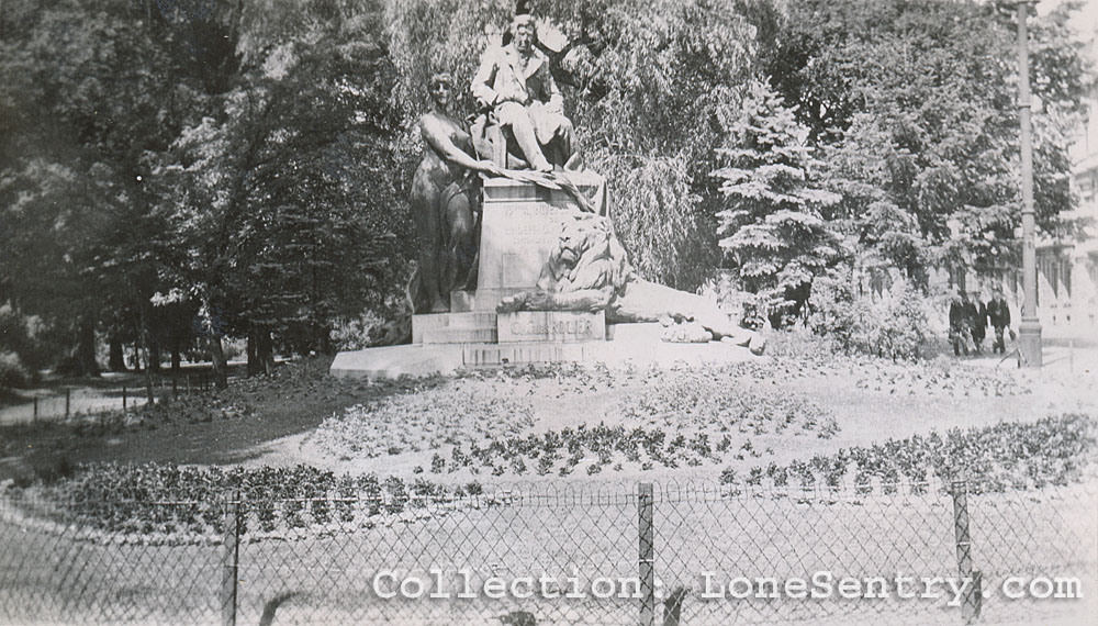 Belgian independence monument in Parc d'Avroy, Liege, dedicated to Charles Rogier