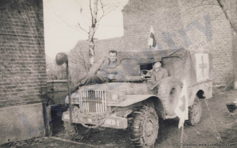 3/4-ton Dodge WC 4x4 Truck (G502) from the Medical Detachment of the 406th Infantry Regiment, 102nd Infantry Division in Baesweiler, Germany.