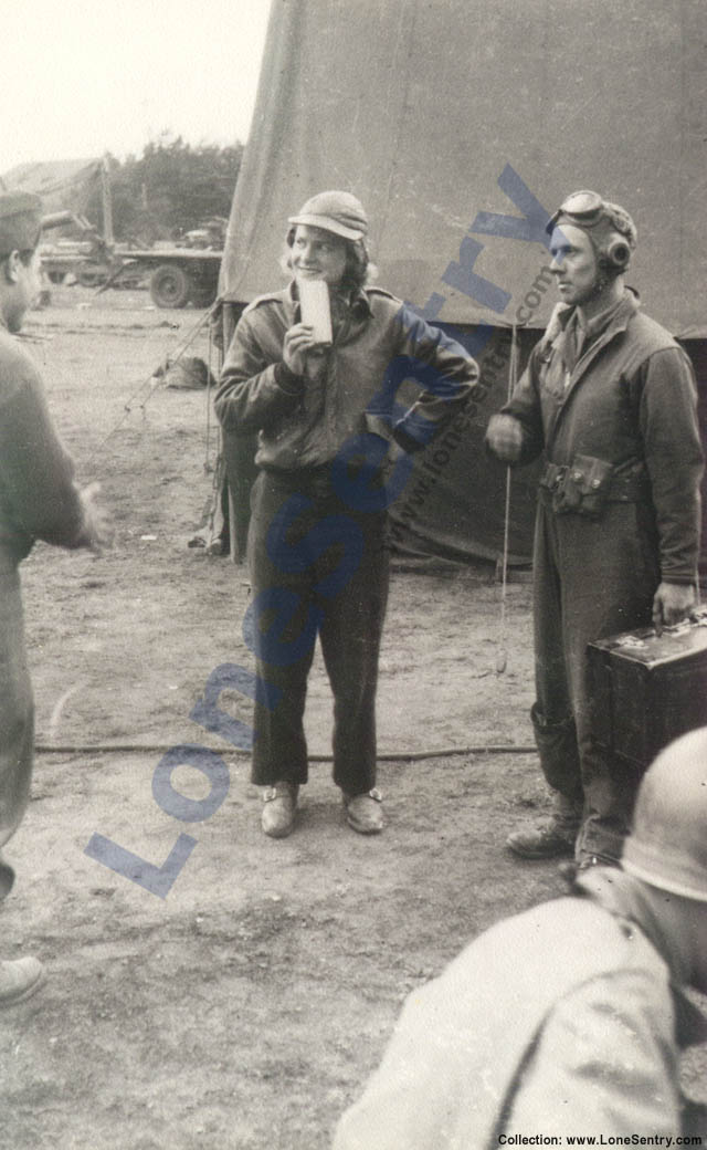 Margaret Bourke-White, famous woman news reporter at Fürth, Germany, April 1945.