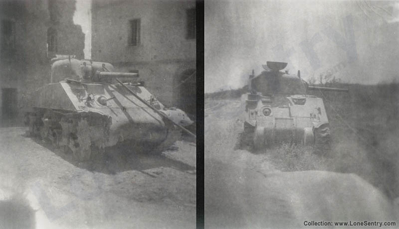 M4 Sherman tanks knocked-out