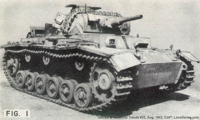 German Panzer III tank captured in North Africa.