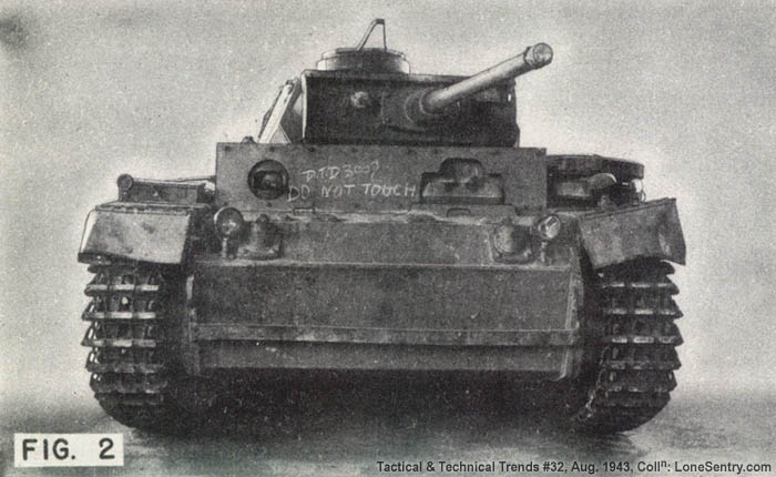 German Panzer III tank captured in North Africa.