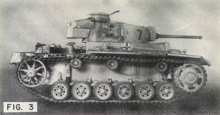 German Panzer III tank captured in North Africa.