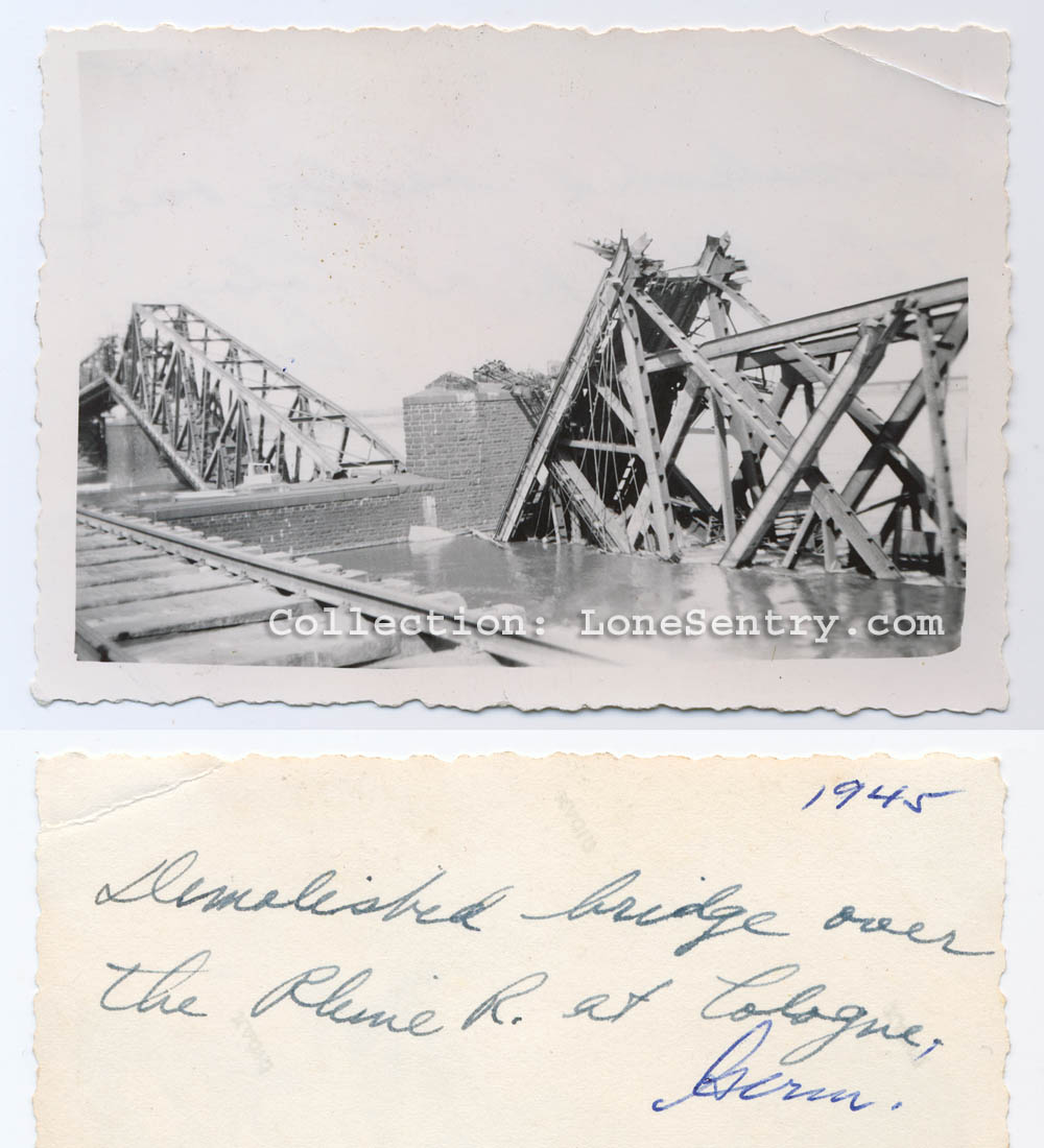 Destroyed Bridges over Rhine River, WWII, 1945