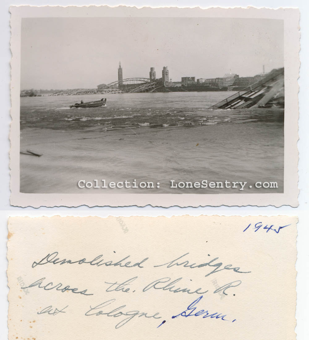 Destroyed Bridges over Rhine River, WWII, 1945