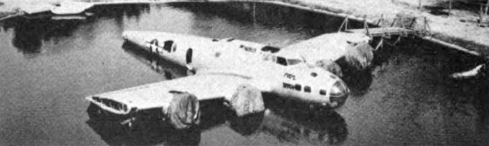 B-17 ditching mockup installed