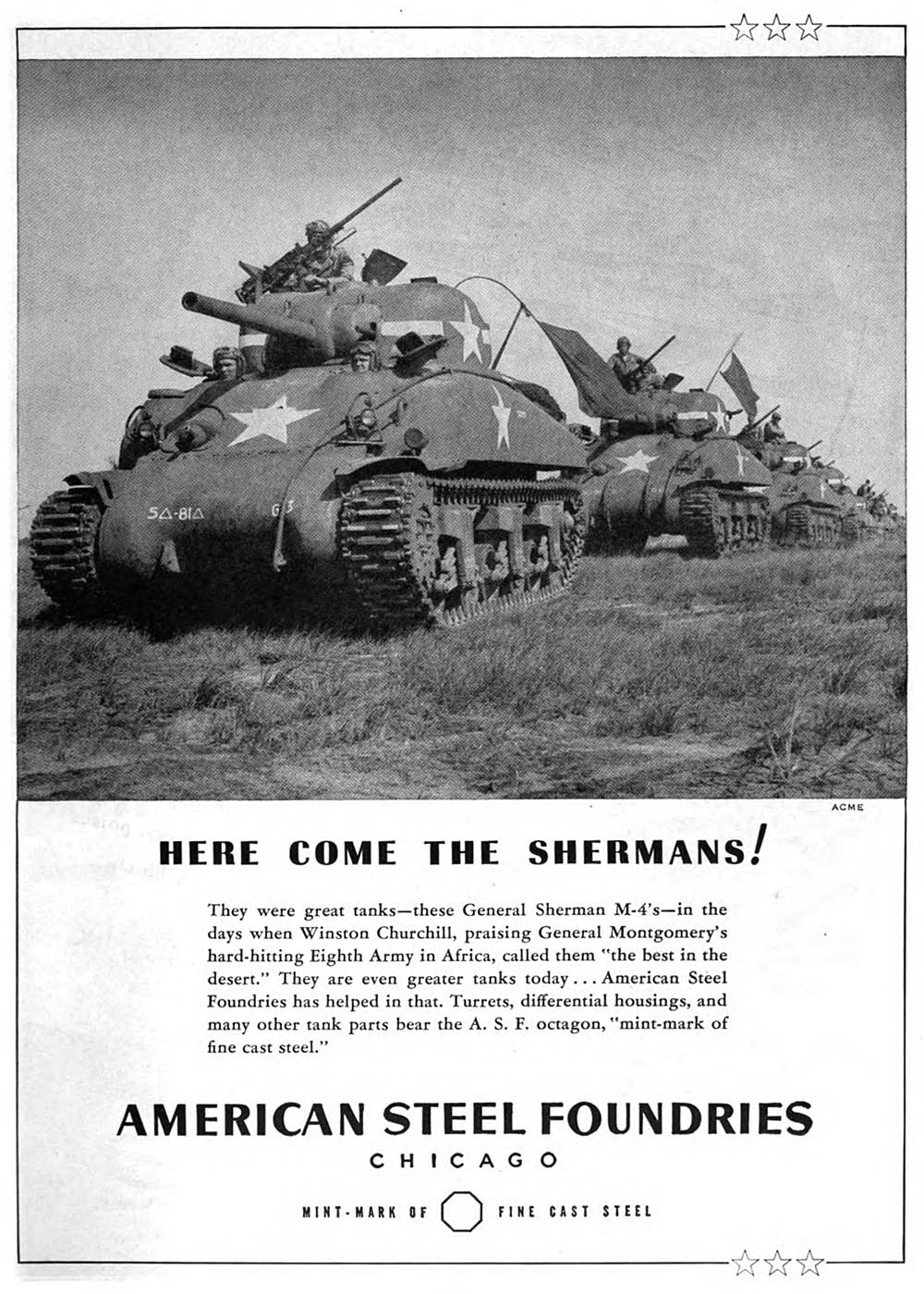 Here come the Shermans