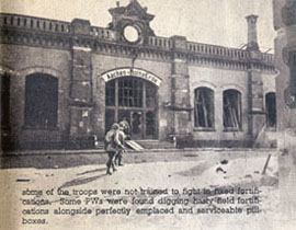 [1st Infantry: soldiers in front of Aachen RotheErde]