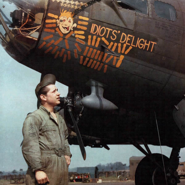 B-17 Flying Fortress "Idiots’ Delight" of the U.S. 8th Air Force in England