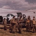 b-17 flying fortress crew color photo