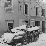 German SdKfz. 250 light halftrack destroyed in the Ardennes during the Battle of the Bulge. (U.S. Air Force Photograph)