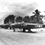North American B-25s of the 42nd Bomb Group, Mar Strip near Cape Sansapor, New Guinea during WWII. (U.S. Air Force Photograph.)