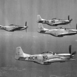 Formation of P-51 Mustangs of the Michigan National Guard