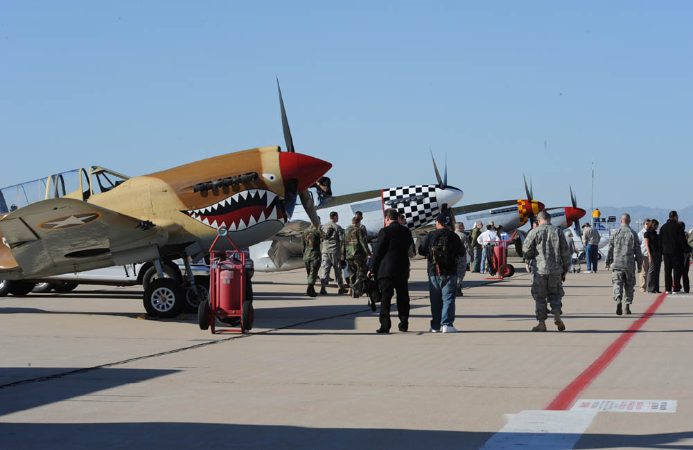 P-40 Warhawk and P-51 Mustangs