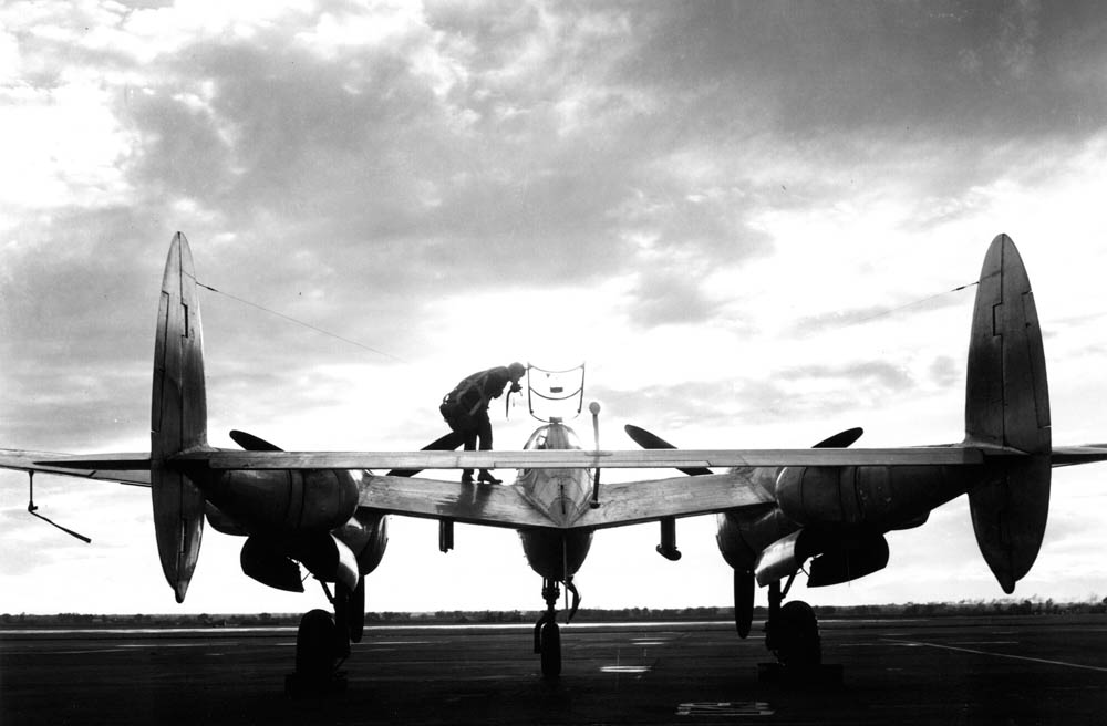 P-38 Lightning at Chico, California, 1944