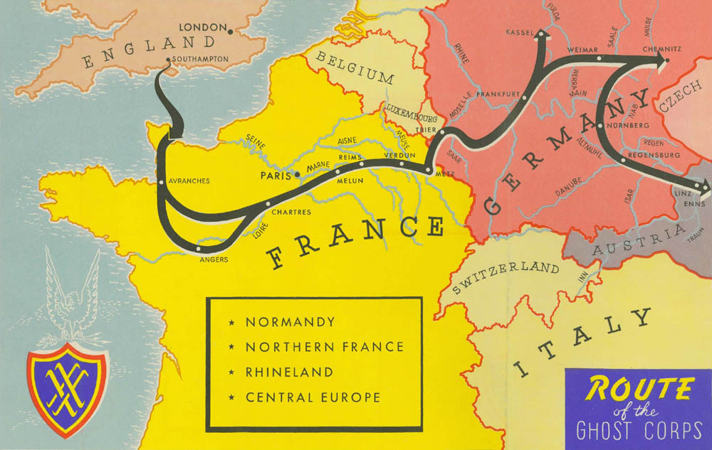 XX Corps, Ghost Corps, Route Map, World War II