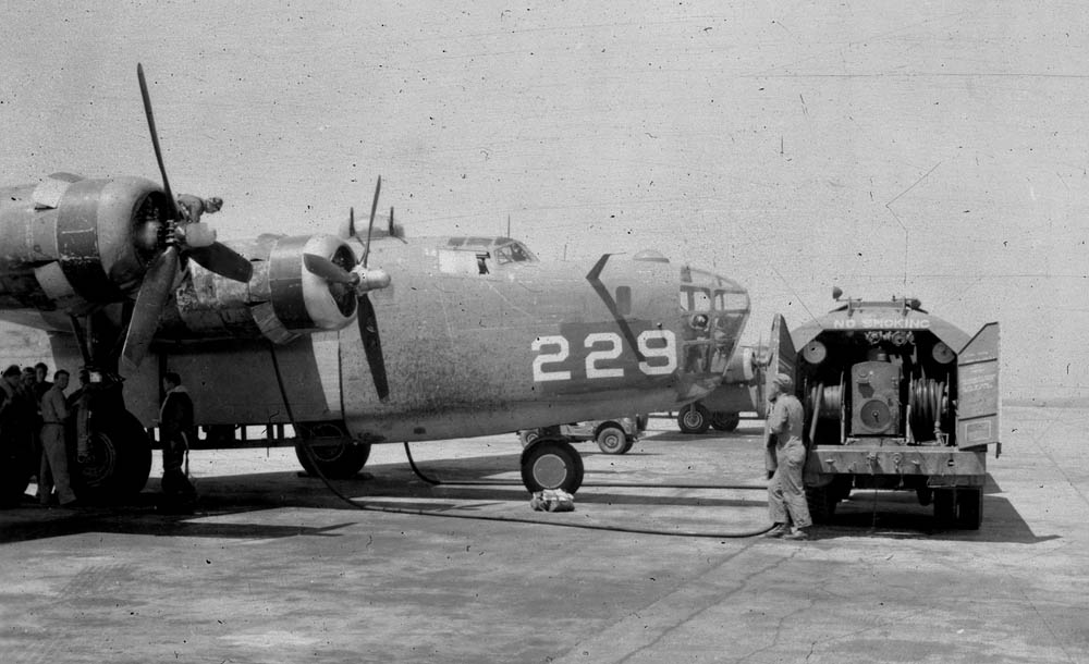 A B-24 Liberator at Muroc Army Airfield, now Edwards Air Force Base, during World War II. (U.S. Air Force Photograph.)