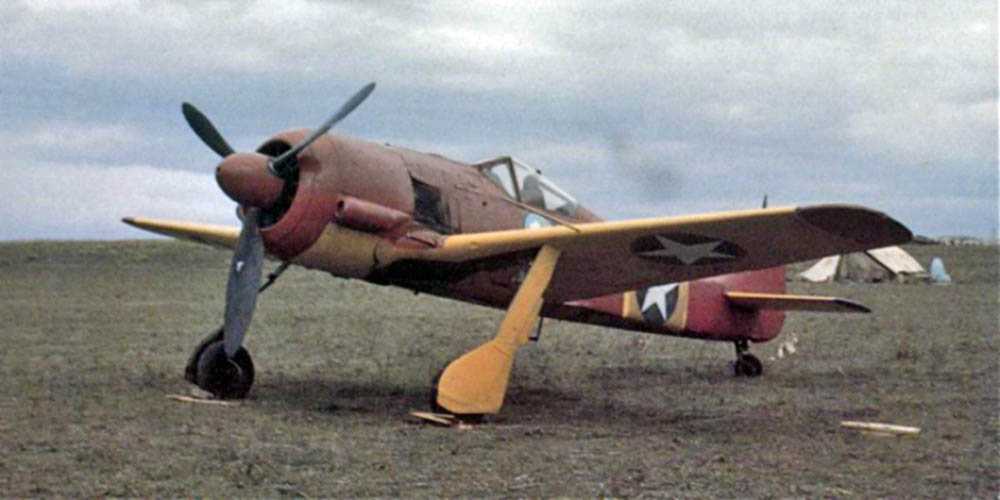 Color photograph of a German Focke-Wulf Fw 190A-5 captured by Allied forces in Tunisia, 1943. (U.S. Air Force Photograph.)