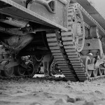 Closeup of halftrack suspensions and tracks at Holabird Ordnance Depot, Baltimore, Maryland. (Library of Congress.)
