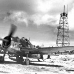 Marine F6F Hellcat night fighter parked on Orote Airfield on Guam, August 1944. (U.S. Marine Corps Photograph.)