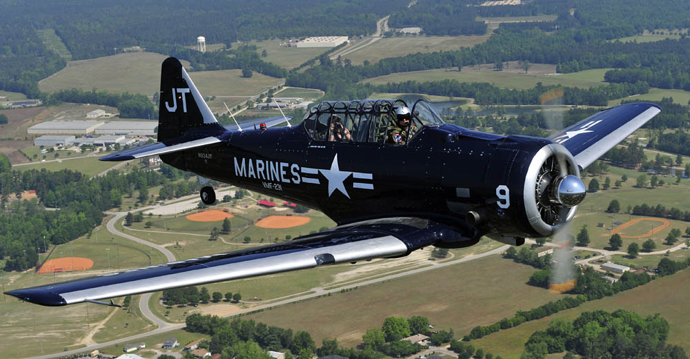 Shaw Air Force Base, S.C. -- This T-6 single-engine trainer aircraft used to train pilots during World War II. It was a static display at ShawFest 2010. ShawFest is held every other year, with many different performances and static aircraft displays.