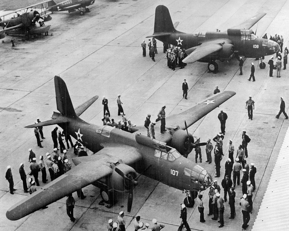 A Douglas BD-2 is delivered to the U.S. Navy after transfer from the U.S. Army Air Corps at Naval Air Station North Island, California in 1941. (U.S. Navy Photograph.)