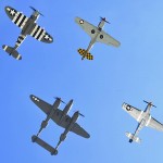 Heritage Flight 2015: A P-47 Thunderbolt, P-40 Warhawk, P-38 Lightning and P-51 Mustang fly in formation during the 2015 Heritage Flight Training and Certification Course at Davis-Monthan Air Force Base Ariz., March 1, 2015.