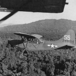 A Stinson L-5 Sentinel flies over Burma during WWII, December 1944. (U.S. Air Force Photograph.)