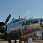 The B-17G Sentimental Journey on display at the War Eagles Air Museum at the Doña Ana County Airport Oct. 2. The Sentimental Journey is one of only a handful of operational B-17s still available to the public and is widely considered to be the most authentic restoration of its kind. (U.S. Dept. of Defense Photo by Sgt. Jonathan Thomas.)