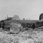 A Consolidated B-24 Liberator of 780th BS, 465th BG which crash landed in a dense fog near Poltava Airbase in Russia. (U.S. Air Force Photograph.)