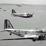 Formation of Douglas B-18 Bolo medium bombers of the 88th Reconnaissance Squadron. (U.S. Air Force Photograph.)